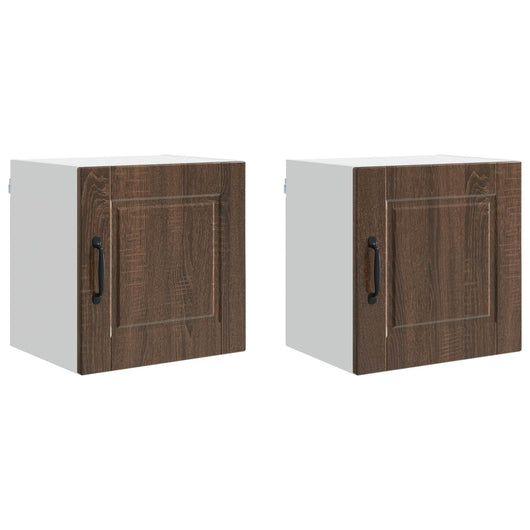 Mobile da cucina con porta 2 pz-Set di 2 Armadio da cucina Rovere Marrone 40 x 31 x 40 cm 470093