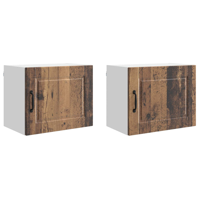 Mobile da cucina con porta 2 pz-Set di 2 Armadio da cucina Legno vecchio 50 x 31 x 40 cm