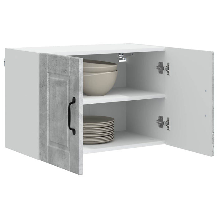 Mobile da cucina con porta 2 pz-Set di 2 Armadio da cucina Grigio cemento 60 x 31 x 40 cm 895654