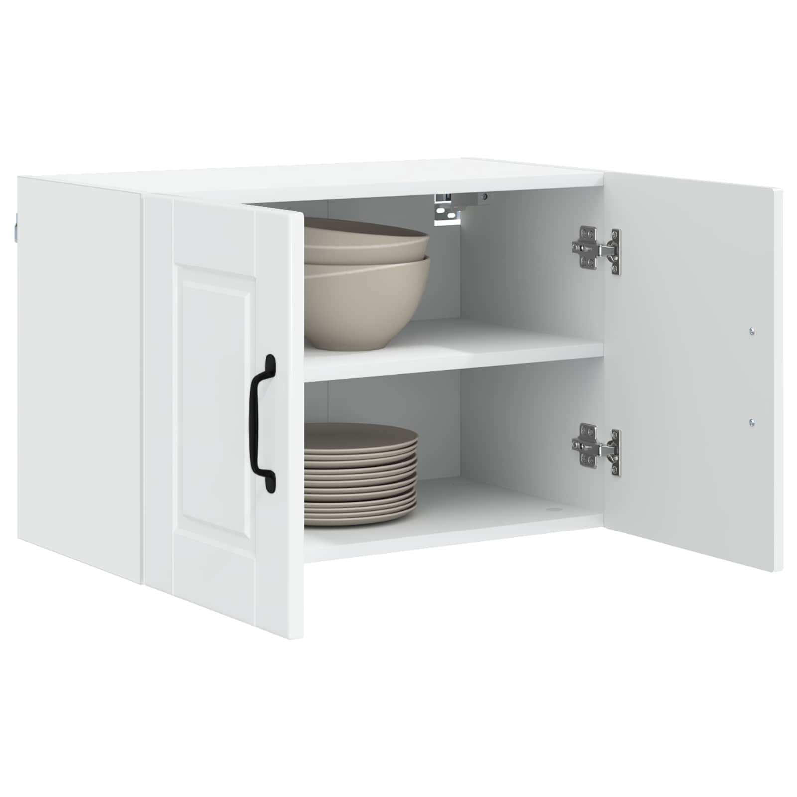Mobile da cucina con porta 2 pz-Set di 2 Armadio da cucina Bianco Lucido 60 x 31 x 40 cm 889861