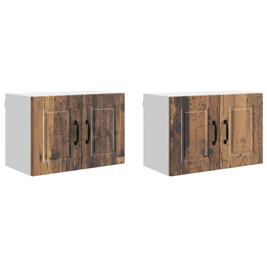 Mobile da cucina con porta 2 pz-Set di 2 Armadio da cucina Legno vecchio 60 x 31 x 40 cm 902364