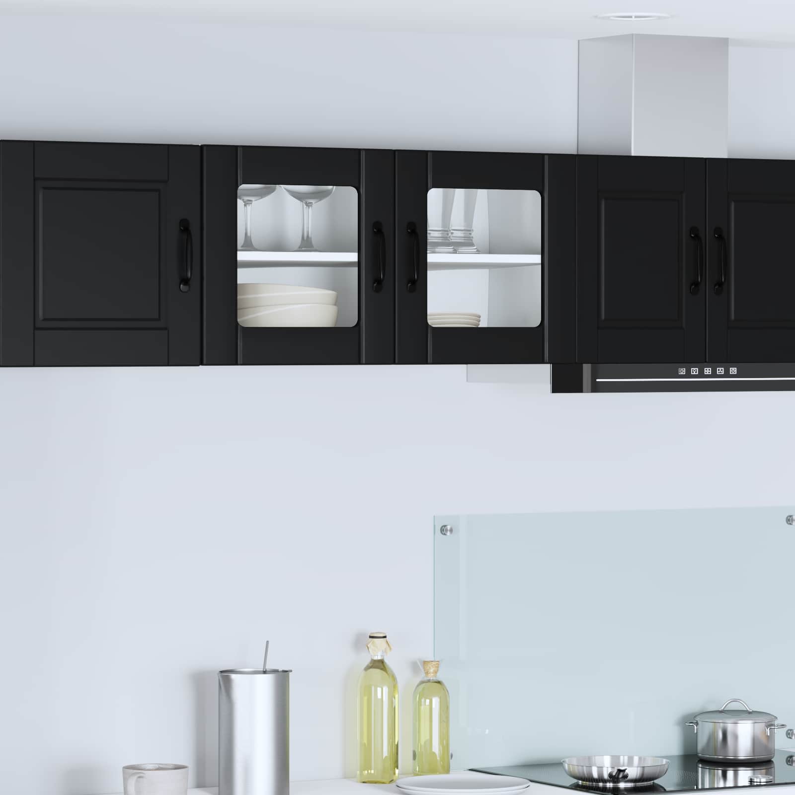 Mobile da cucina-Armadio da cucina Nero 80 x 31 x 40 cm Legno multistrato 406928