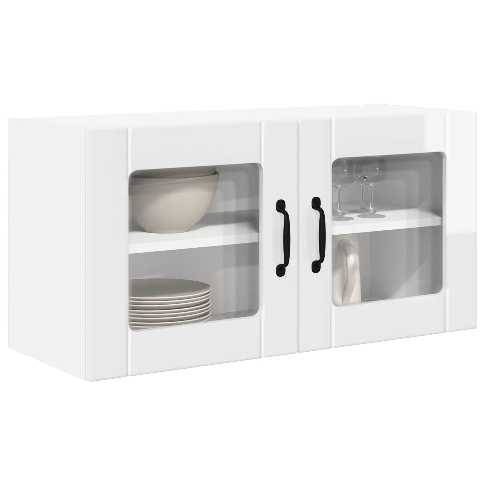 Mobile da cucina con lo scaffale-Armadio da cucina Bianco Lucido 80 x 31 x 40 cm 459352