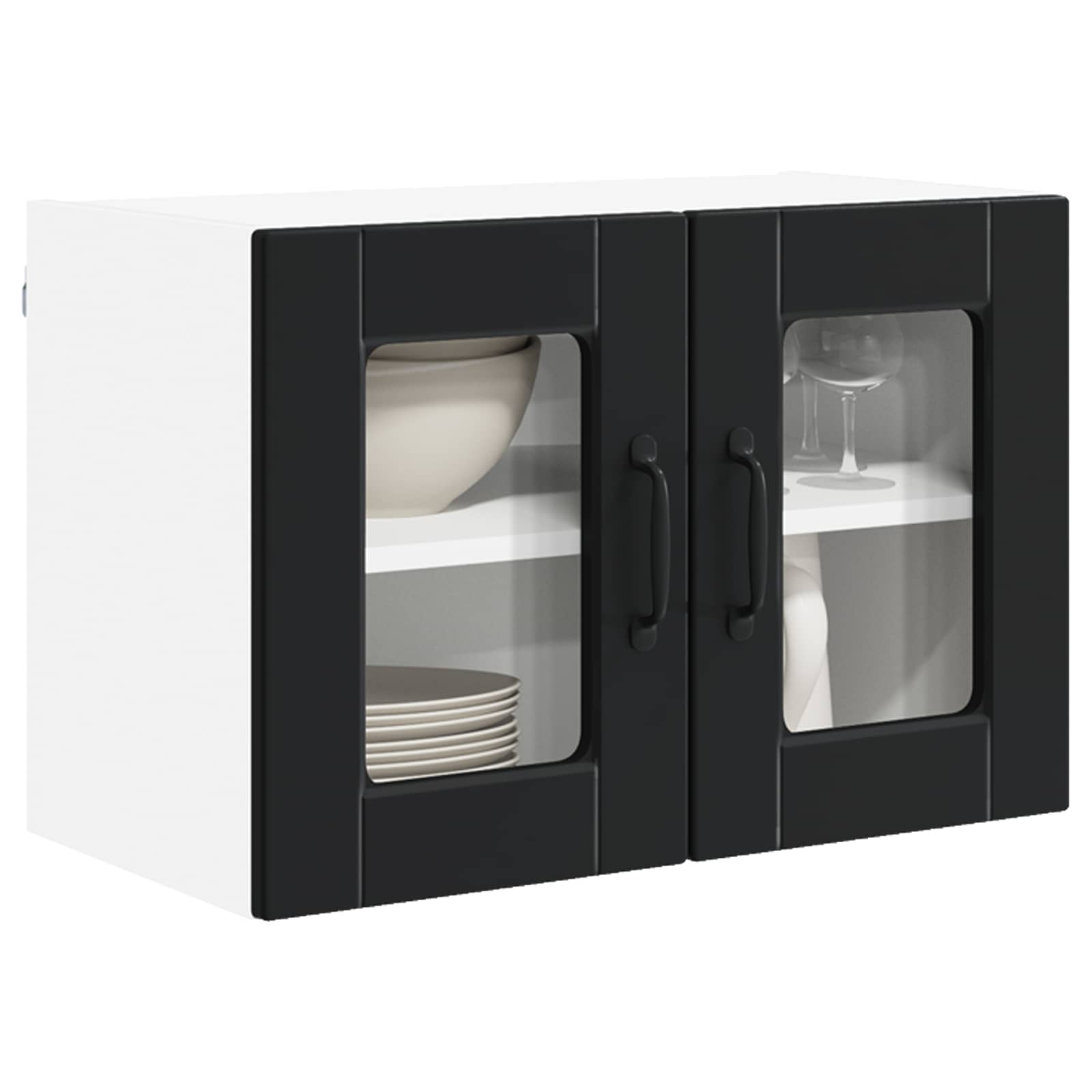 Mobile da cucina 2 pz-Set di 2 Armadio da cucina Nero 60 x 31 x 40 cm Legno multistrato 608012