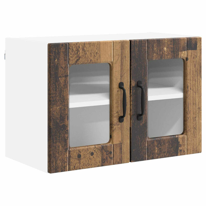 Mobile da cucina con porta 2 pz-Set di 2 Armadio da cucina Legno vecchio 60 x 31 x 40 cm 621468