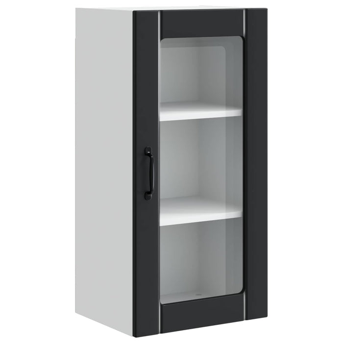 Mobile da cucina 2 pz-Set di 2 Armadio da cucina Nero 40 x 31 x 80 cm Legno multistrato 258770