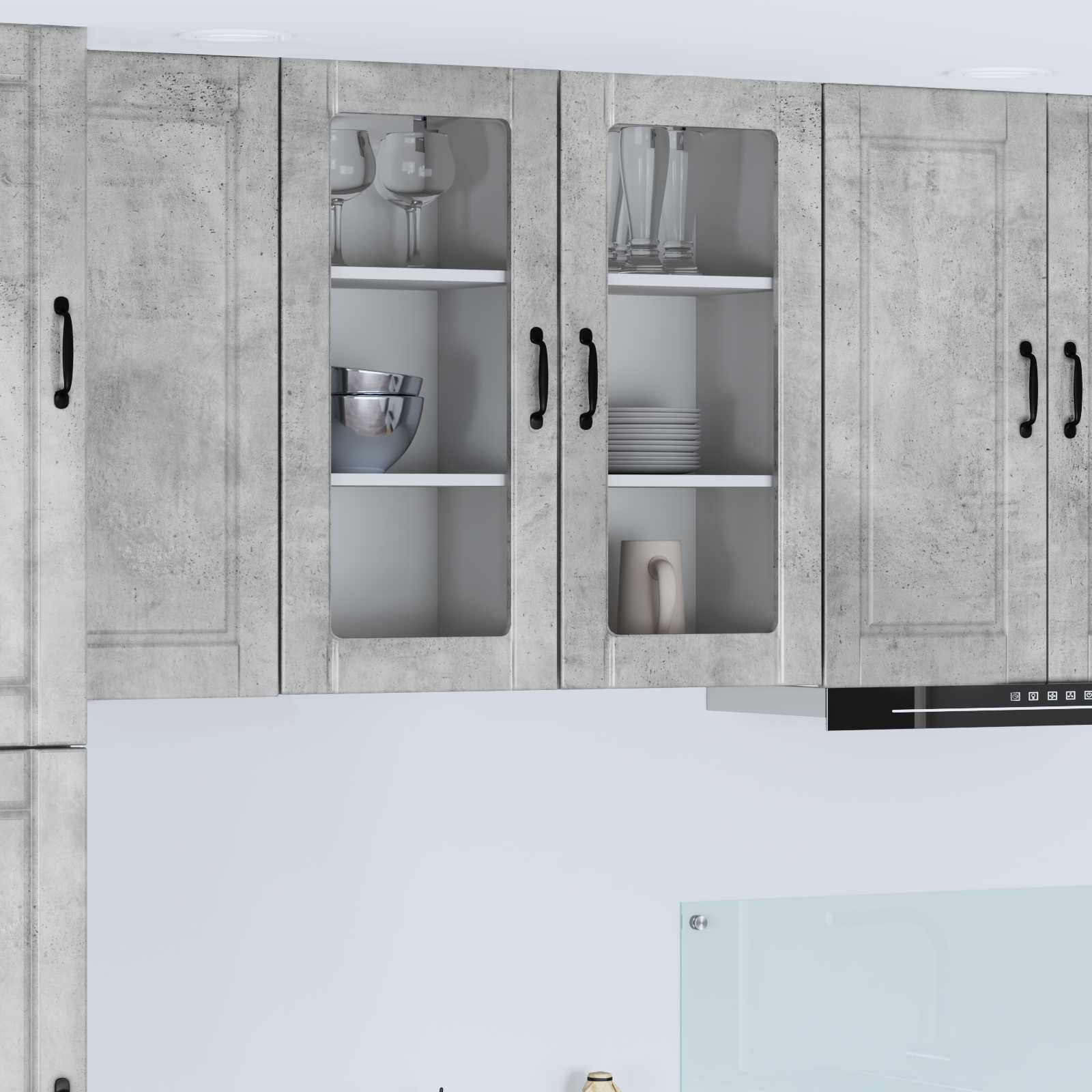 Mobile da cucina con lo scaffale Grigio cemento 40 x 31 x 80 cm 885341