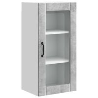 Mobile da cucina con porta 2 pz-Set di 2 Armadio da cucina Grigio cemento 40 x 31 x 80 cm