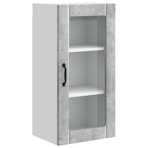 Mobile da cucina con porta 2 pz-Set di 2 Armadio da cucina Grigio cemento 40 x 31 x 80 cm