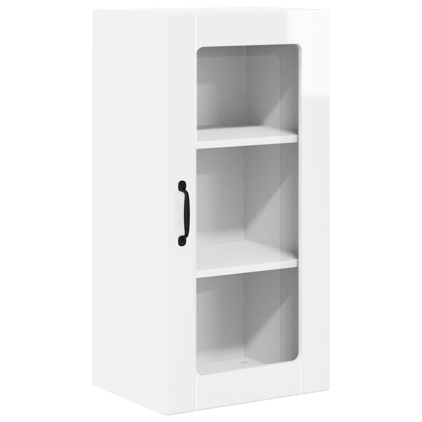 Mobile da cucina con porta 2 pz-Set di 2 Armadio da cucina Bianco Lucido 40 x 31 x 80 cm