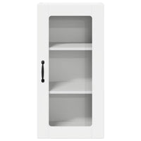 Mobile da cucina con porta 2 pz-Set di 2 Armadio da cucina Bianco Lucido 40 x 31 x 80 cm