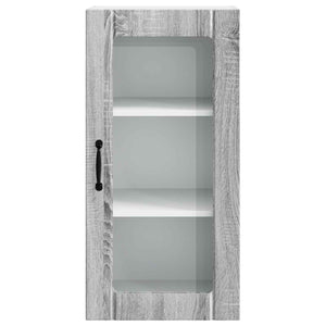 Mobile da cucina con porta 2 pz-Set di 2 Armadio da cucina Grigio Sonoma 40 x 31 x 80 cm