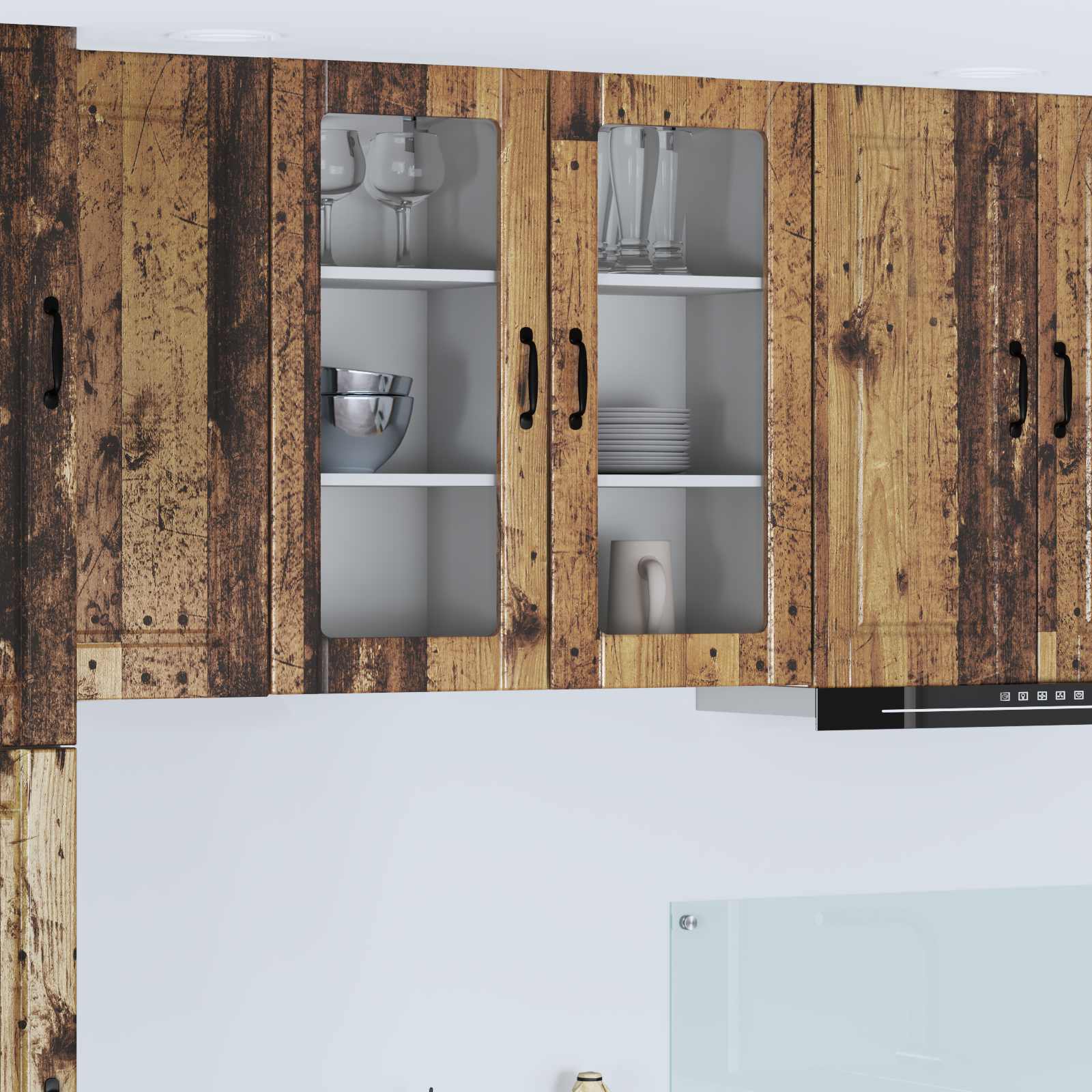 Mobile da cucina con lo scaffale-Armadio da cucina Legno vecchio 40 x 31 x 80 cm 498245