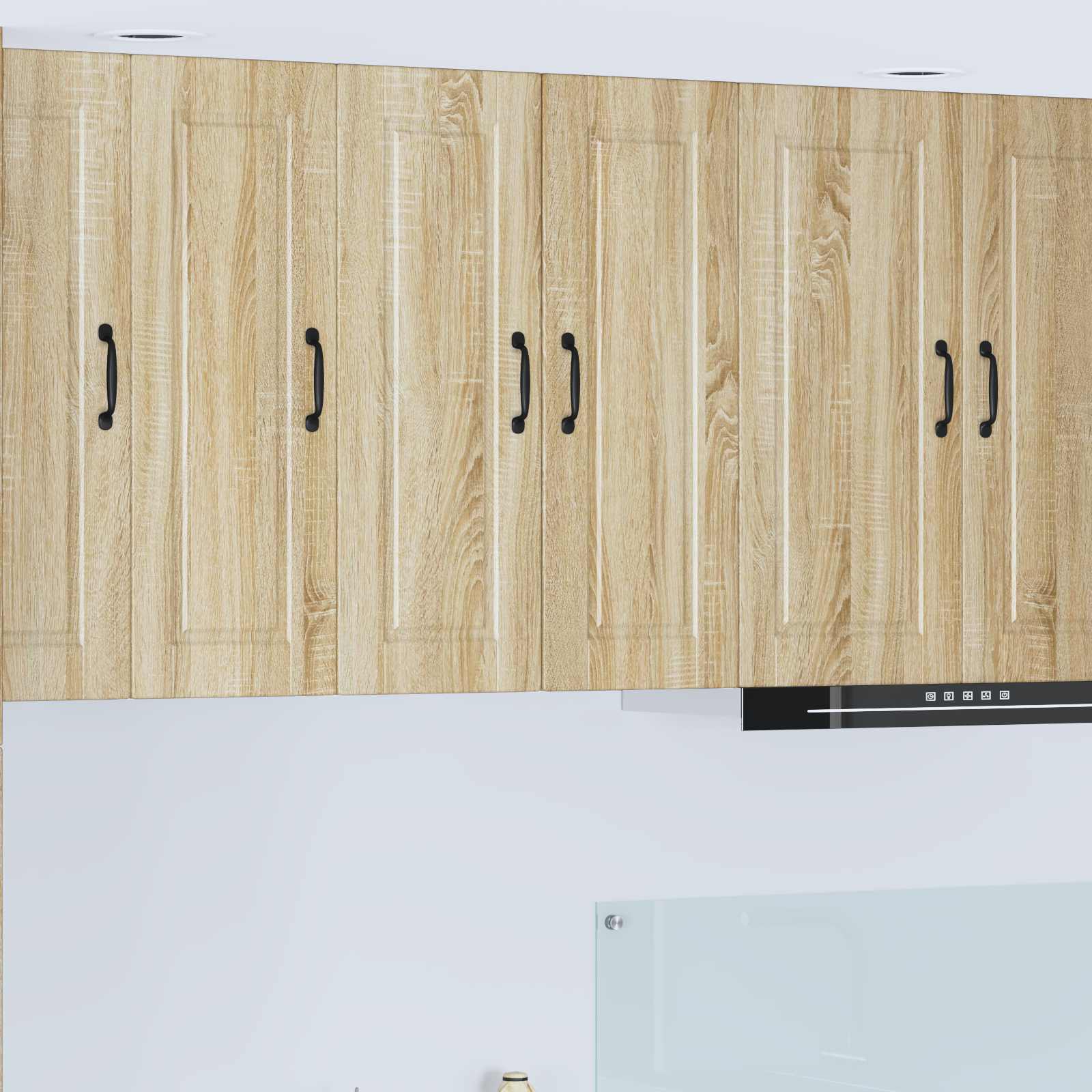 Mobile da cucina con porta 2 pz-Set di 2 Armadio da cucina Rovere Sonoma 30 x 31 x 80 cm