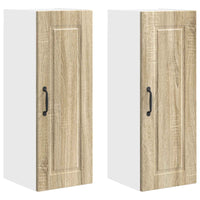 Mobile da cucina con porta 2 pz-Set di 2 Armadio da cucina Rovere Sonoma 30 x 31 x 80 cm