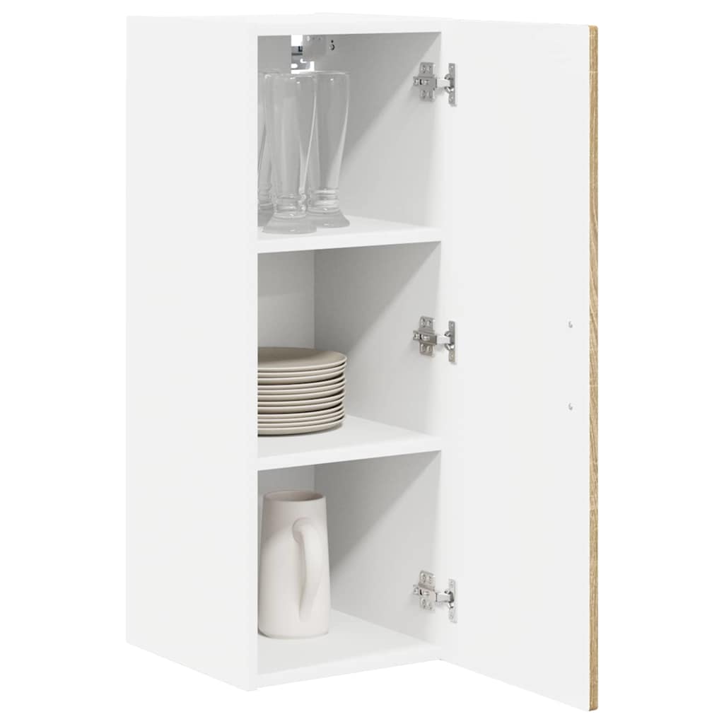 Mobile da cucina con porta 2 pz-Set di 2 Armadio da cucina Rovere Sonoma 30 x 31 x 80 cm