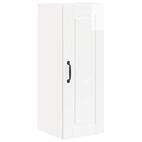 Mobile da cucina con porta 2 pz-Set di 2 Armadio da cucina Bianco Lucido 30 x 31 x 80 cm