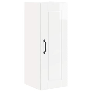 Mobile da cucina con porta 2 pz-Set di 2 Armadio da cucina Bianco Lucido 30 x 31 x 80 cm