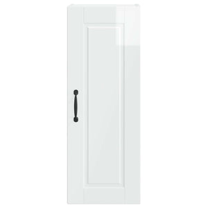 Mobile da cucina con porta 2 pz-Set di 2 Armadio da cucina Bianco Lucido 30 x 31 x 80 cm