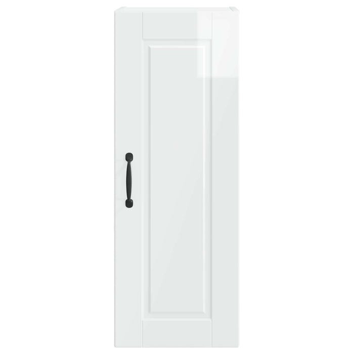 Mobile da cucina con porta 2 pz-Set di 2 Armadio da cucina Bianco Lucido 30 x 31 x 80 cm