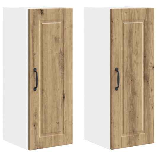 Mobile da cucina 2 pz-Set di 2 Armadio da cucina Rovere artigianale 30 x 31 x 80 cm 451243