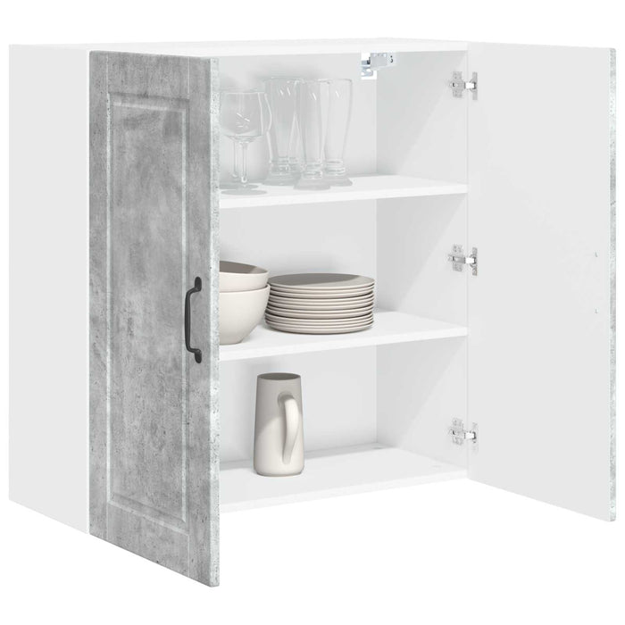 Mobile da cucina con lo scaffale-Armadio da cucina Grigio cemento 80 x 31 x 80 cm 183653