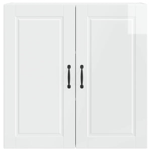 Mobile da cucina con lo scaffale-Armadio da cucina Bianco Lucido 80 x 31 x 80 cm 679721