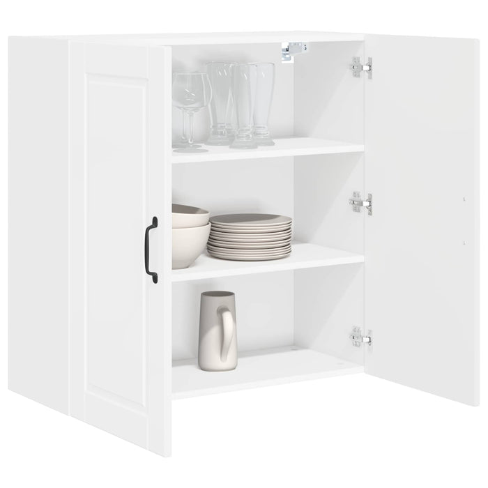 Mobile da cucina con lo scaffale-Armadio da cucina Bianco Lucido 80 x 31 x 80 cm 679721