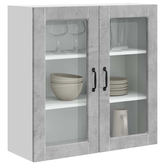 Mobile da cucina con lo scaffale-Armadio da cucina Grigio cemento 80 x 31 x 80 cm 981996