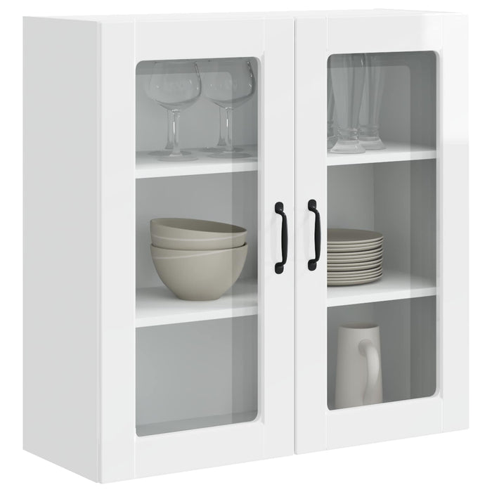 Mobile da cucina con lo scaffale-Armadio da cucina Bianco Lucido 80 x 31 x 80 cm 480176
