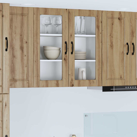 Mobile da cucina con porta-Armadio da cucina Rovere artigianale 80 x 31 x 80 cm 428287