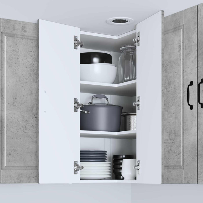 Mobile da cucina con lo scaffale Grigio cemento 57 x 57 x 80 cm 885428