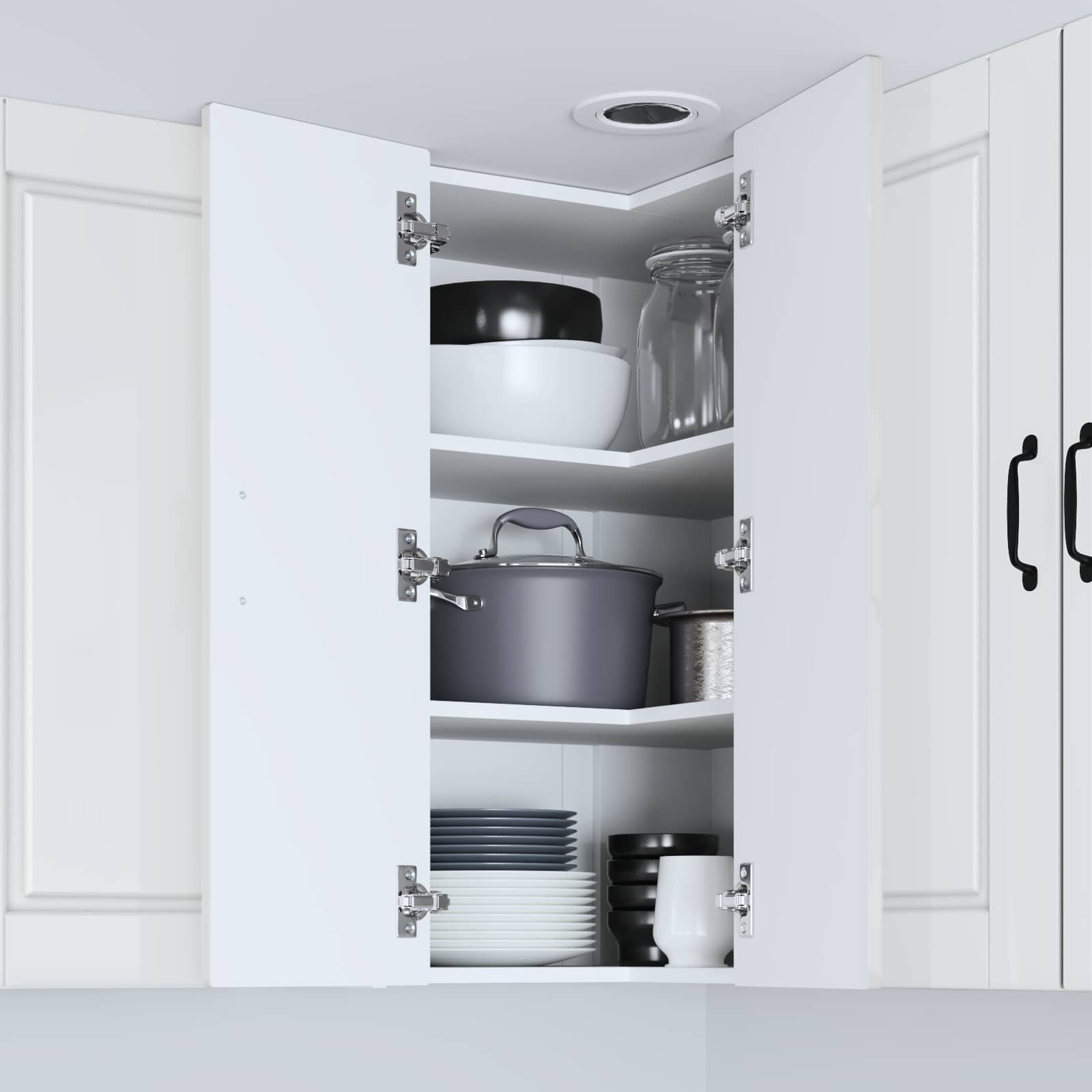 Mobile da cucina con lo scaffale Bianco Lucido 57 x 57 x 80 cm 885429