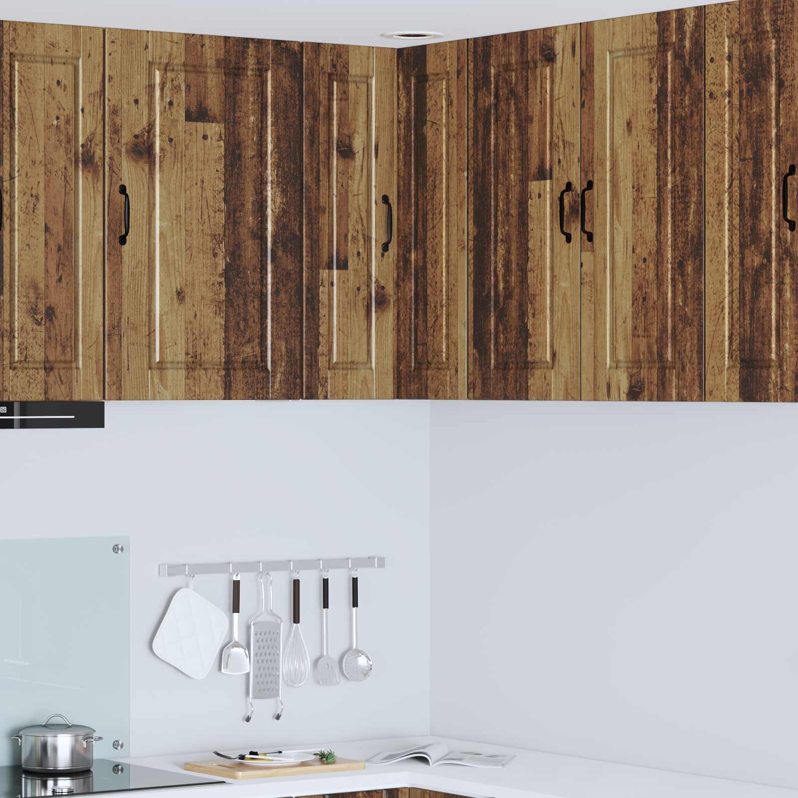 Mobile da cucina con lo scaffale-Armadio da cucina Legno vecchio 57 x 57 x 80 cm 252719