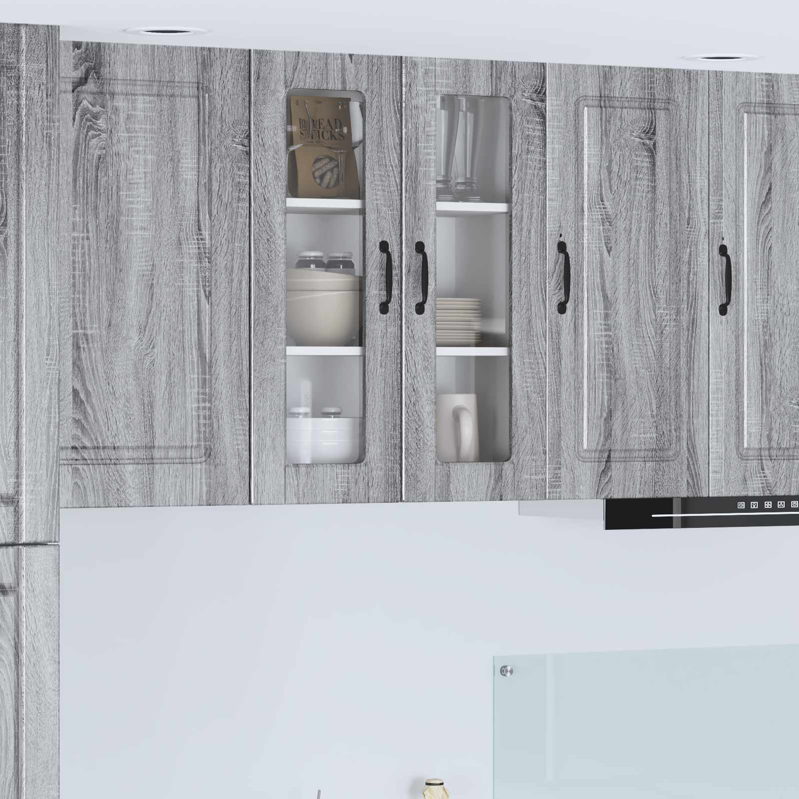 Mobile da cucina con lo scaffale-Armadio da cucina Grigio Sonoma 60 x 31 x 80 cm 209139