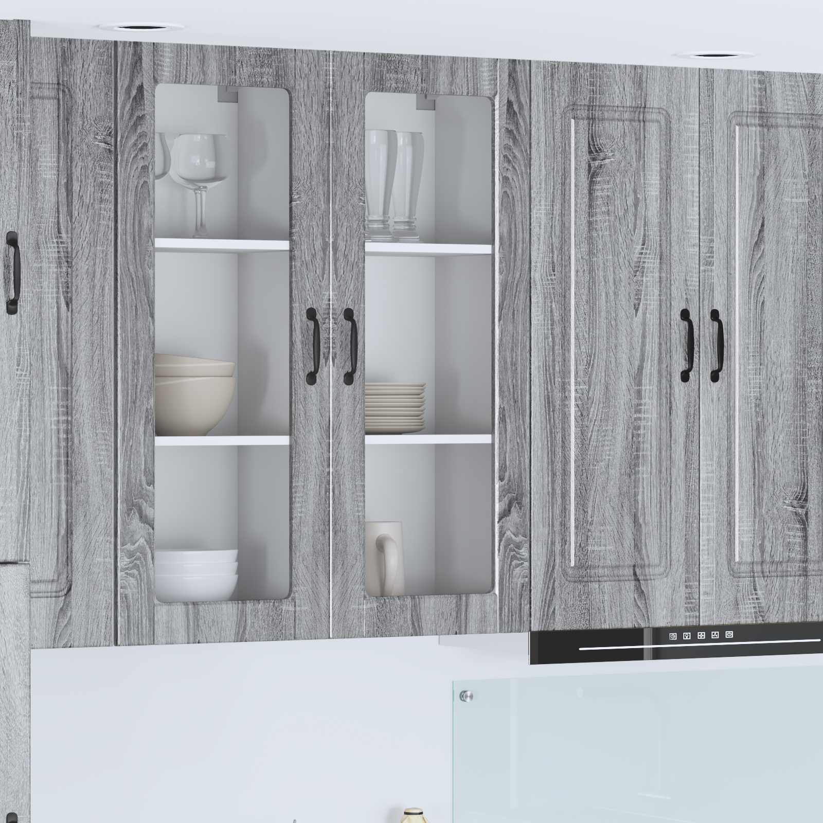 Pensile cucina-Mobile Cucina da Parete Grigio Sonoma 40 x 31 x 100 cm Legno multistrato