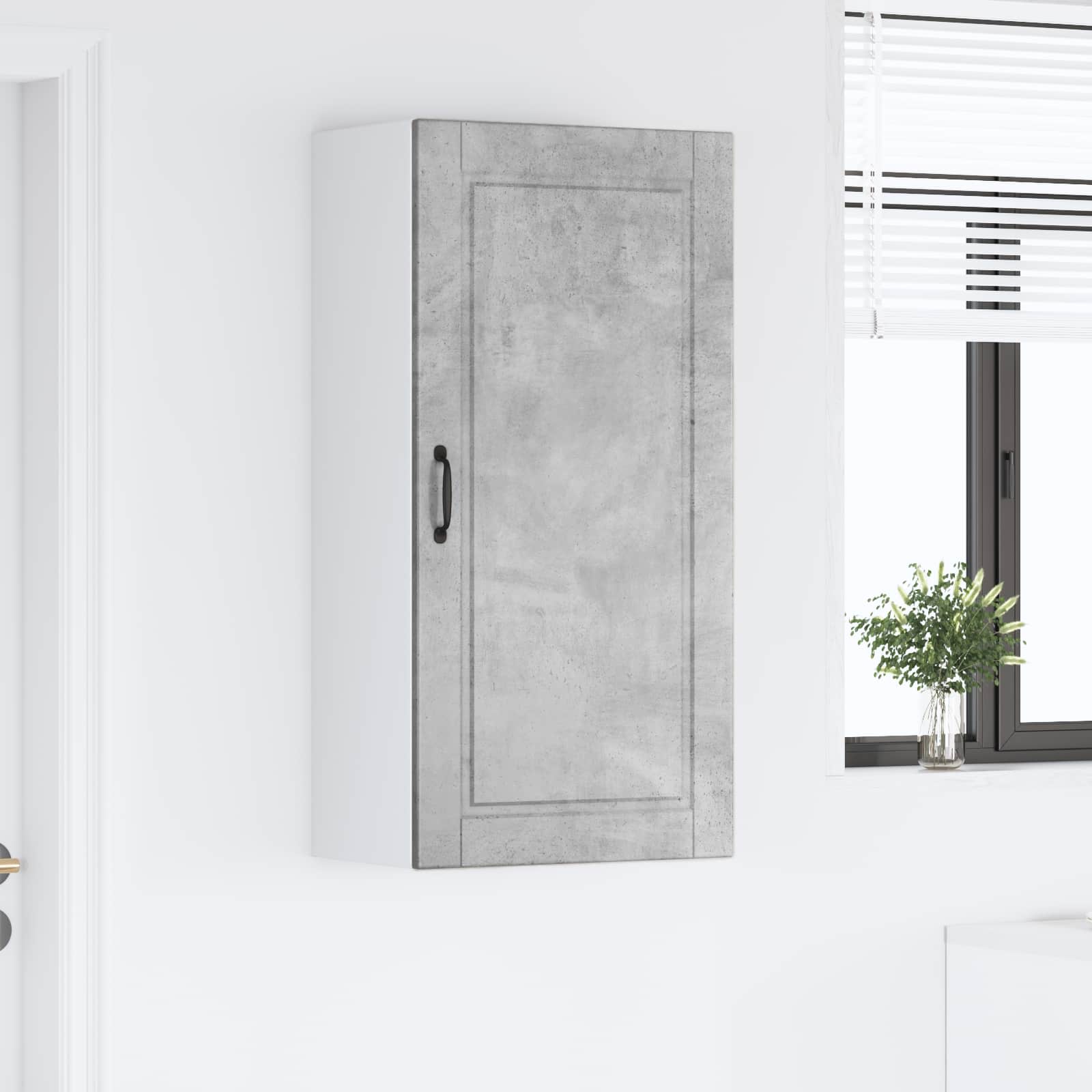 Mobile da cucina con porta Grigio cemento 50 x 31 x 100 cm 885478