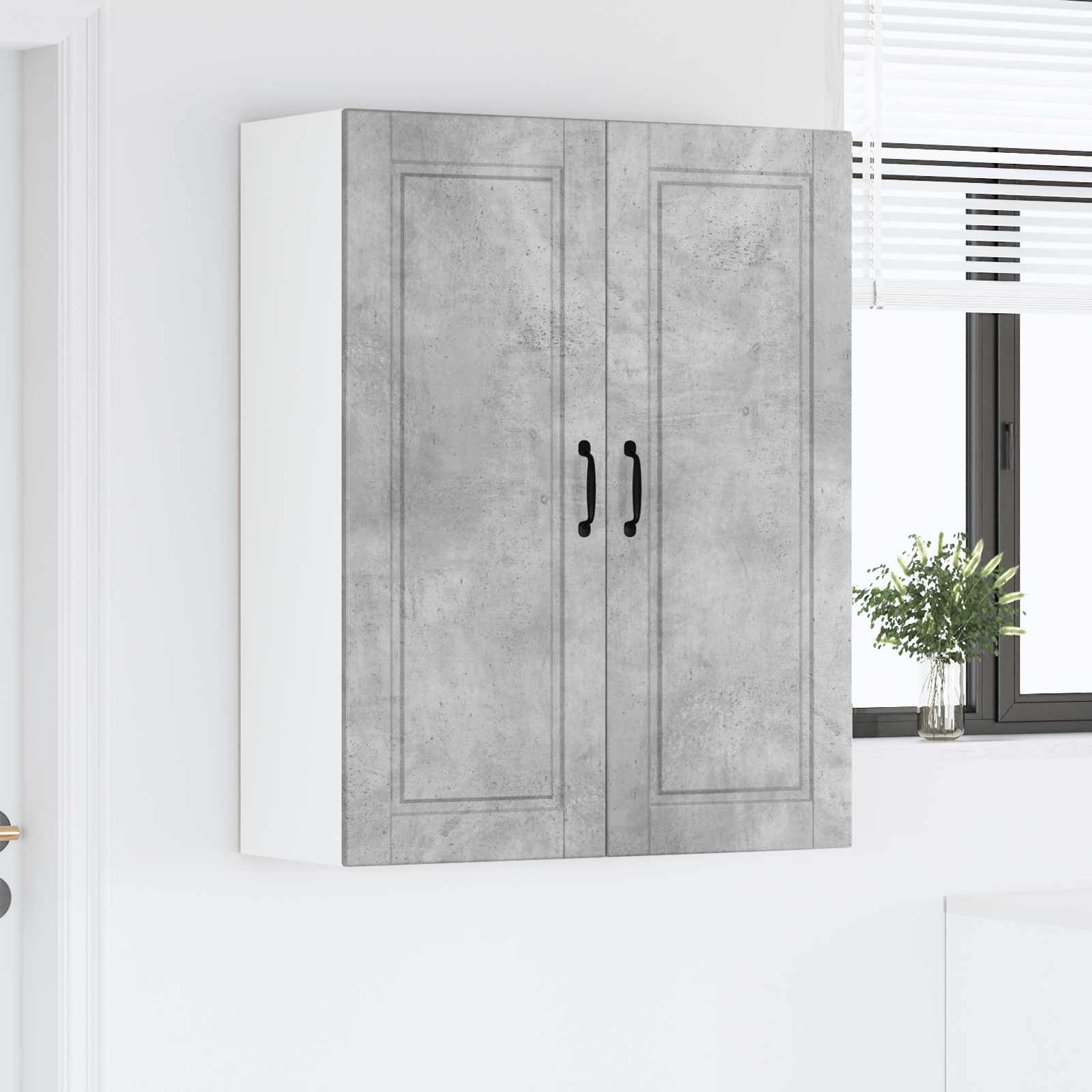 Mobile da cucina con porta Grigio cemento 80 x 31 x 100 cm 885498