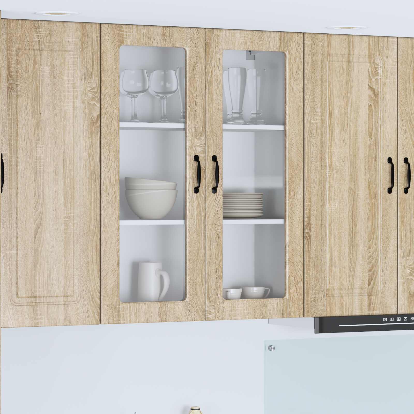 Mobile da cucina con lo scaffale-Armadio da cucina Rovere Sonoma 80 x 31 x 100 cm 672564