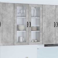 Pensile cucina con lo scaffale Grigio cemento 80 x 31 x 100 cm 885508