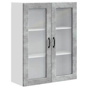 Pensile cucina con lo scaffale Grigio cemento 80 x 31 x 100 cm 885508
