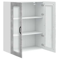 Pensile cucina con lo scaffale Grigio cemento 80 x 31 x 100 cm 885508