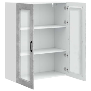 Pensile cucina con lo scaffale Grigio cemento 80 x 31 x 100 cm 885508