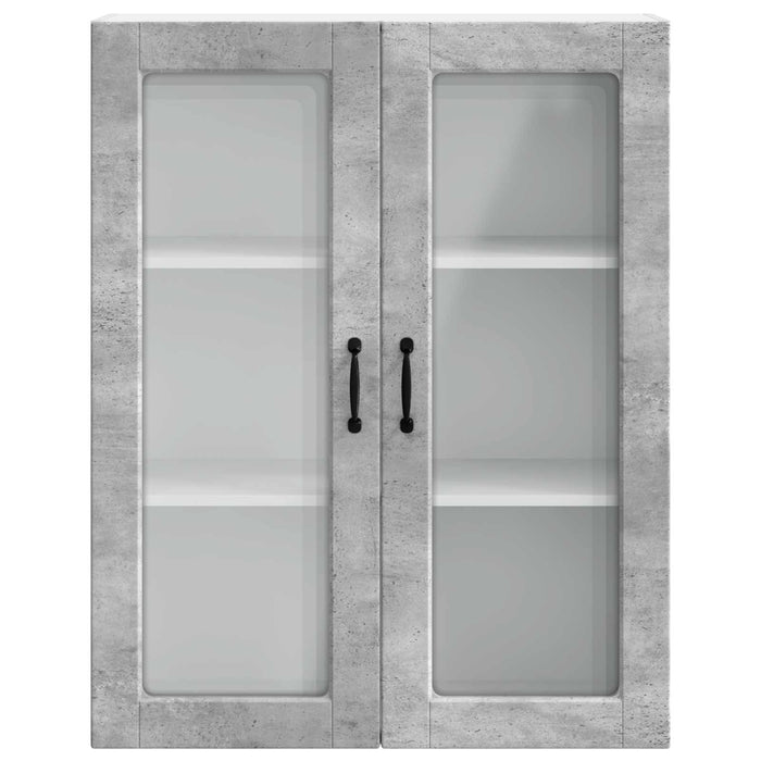 Pensile cucina con lo scaffale Grigio cemento 80 x 31 x 100 cm 885508