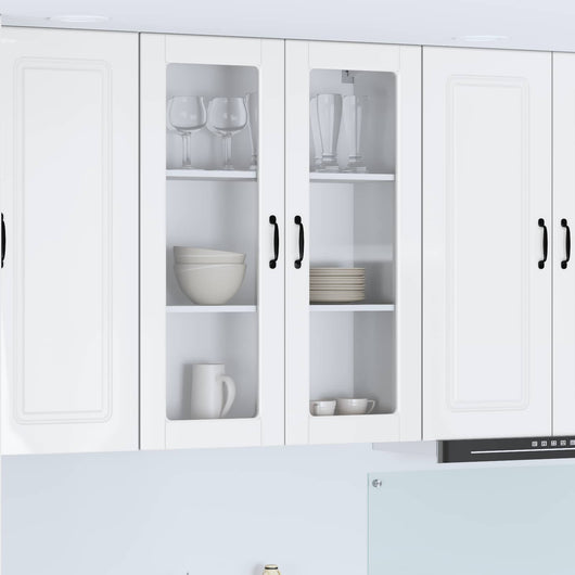 Mobile da cucina con lo scaffale Bianco Lucido 80 x 31 x 100 cm 885509