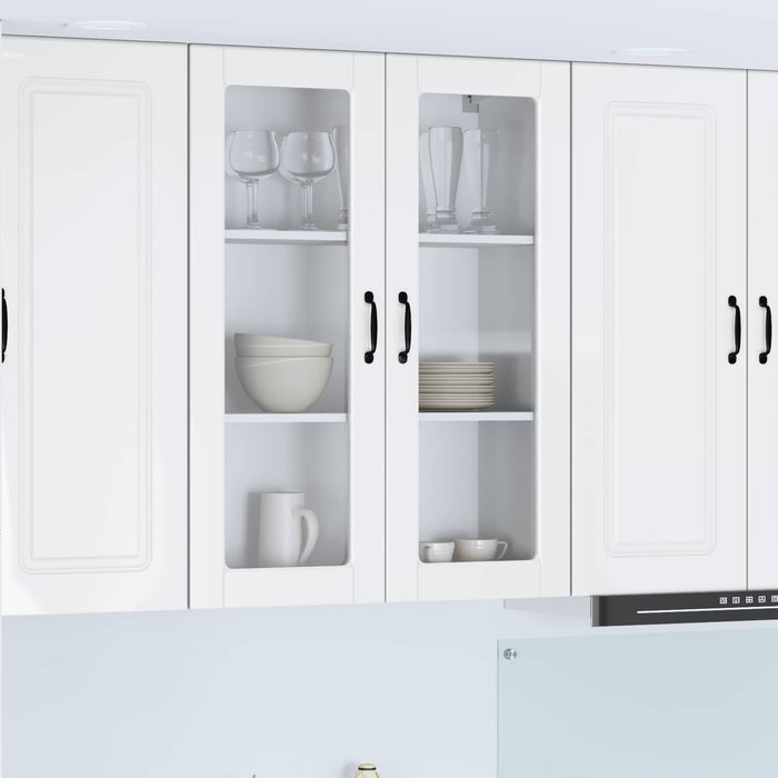 Mobile da cucina con lo scaffale Bianco Lucido 80 x 31 x 100 cm 885509