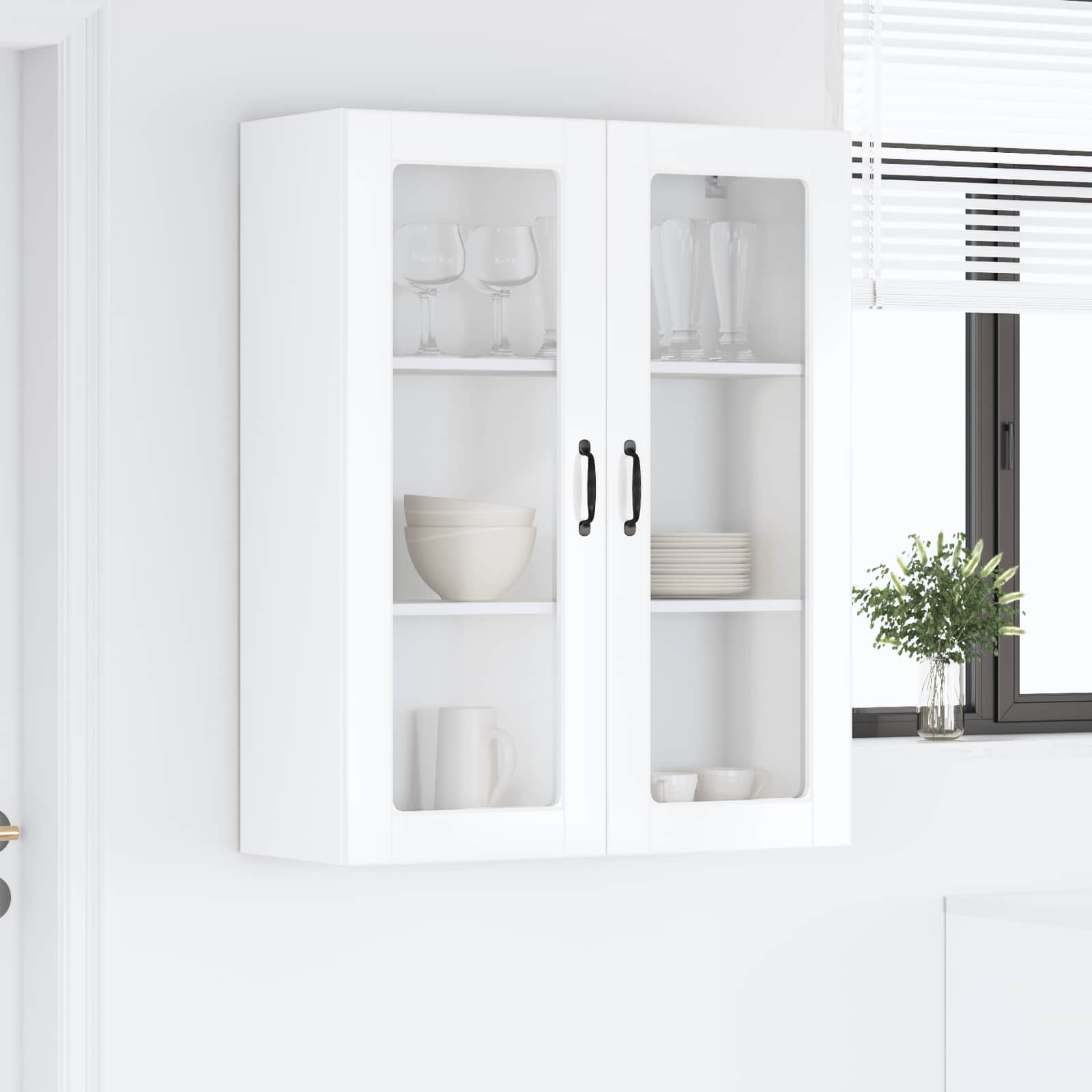 Mobile da cucina con lo scaffale Bianco Lucido 80 x 31 x 100 cm 885509