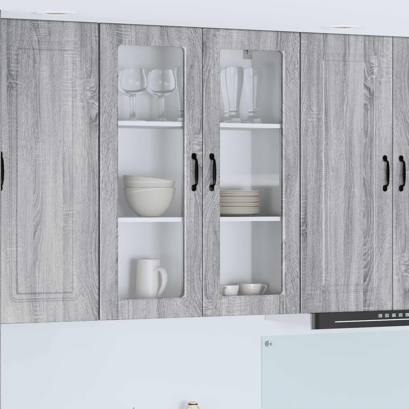 Mobile da cucina con lo scaffale-Armadio da cucina Grigio Sonoma 80 x 31 x 100 cm 207600