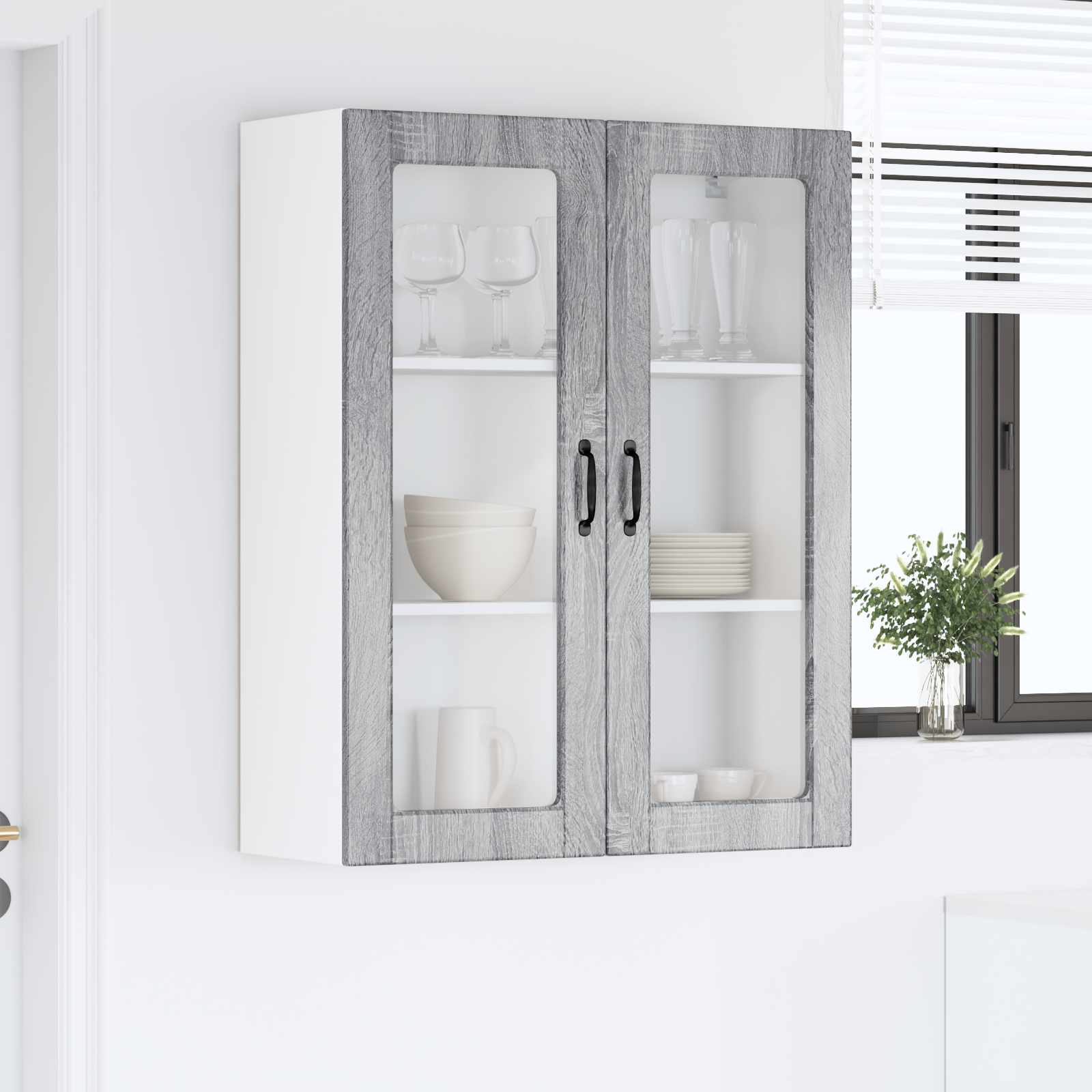 Mobile da cucina con lo scaffale Grigio Sonoma 80 x 31 x 100 cm 885511