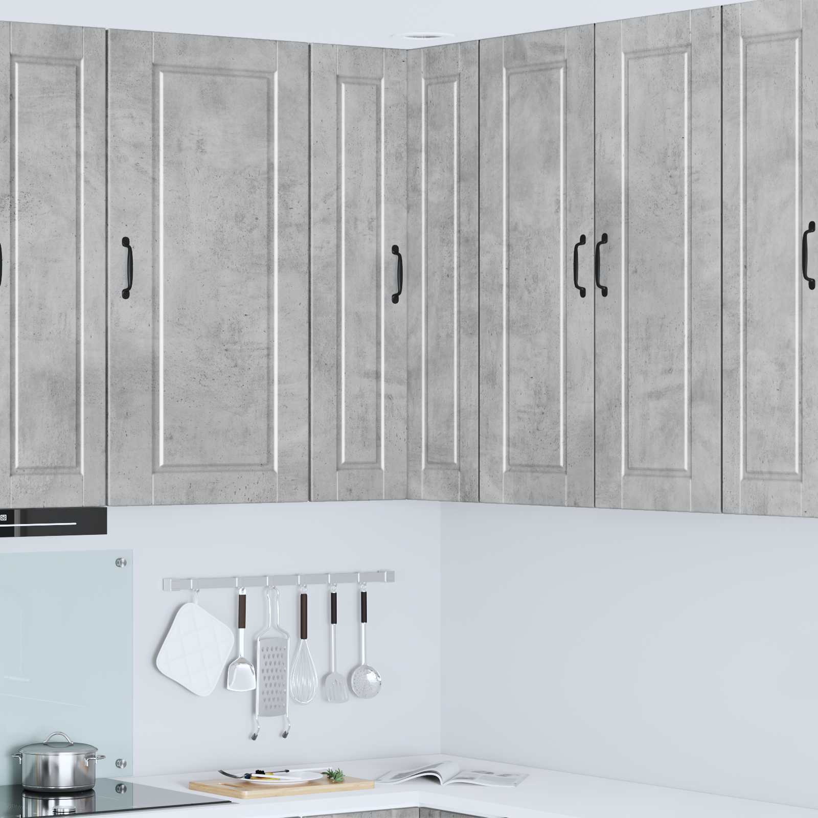 Mobile da cucina con porta-Armadio da cucina Grigio cemento 57 x 57 x 100 cm